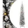 vidaXL Sapin de Noël artificiel Vert 210 cm PVC et acier et plastique