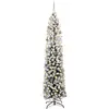 vidaXL Sapin de Noël mince Vert 55 x 55 x 210 cm Plastique et métal