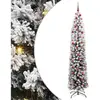 vidaXL Vidaxl Sapin De Noël Artificiel Vert Et Blanc 210 Cm Pvc