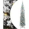 vidaXL Sapin de Noël artificiel Vert 210 cm PVC et acier et plastique