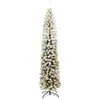 vidaXL Sapin de Noël mince Vert 55 x 55 x 210 cm Plastique et métal