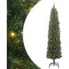 vidaXL Sapin de Noël artificiel Vert 240 cm PVC et acier et plastique