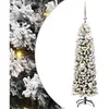 vidaXL Sapin de Noël artificiel Vert 120 cm PVC et acier et plastique