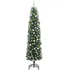vidaXL Sapin de Noël mince Vert 48 x 48 x 180 cm Plastique et métal