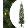 vidaXL Sapin de Noël artificiel Vert 180 cm PVC et acier et plastique