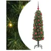vidaXL Sapin de Noël artificiel Vert 120 cm PVC et acier et plastique