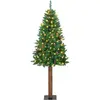 vidaXL Sapin de Noël mince Vert 77 x 77 x 210 cm PVC