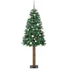 vidaXL Sapin de Noël mince Vert 77 x 77 x 210 cm PVC