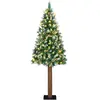 vidaXL Sapin de Noël mince Vert 72 x 72 x 180 cm PVC