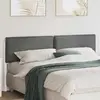 vidaXL Tête de lit capitonnée Blanc et gris clair 200 cm Pin massif