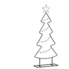 vidaXL Arbre de Noël en métal avec support Noir 90 cm Acier