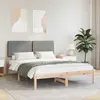 vidaXL Vidaxl Cadre De Lit Avec Tête De Lit Rembourrée Gris Clair