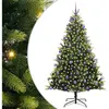 vidaXL Sapin de Noël Artificiel Articulé 300 LEDs Vert 210 cm