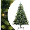 vidaXL Sapin de Noël Artificiel à Charnières 300 LEDs Vert 210 cm