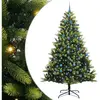 vidaXL Sapin de Noël Artificiel avec Charnières 300 LEDs Vert 240 cm
