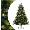 vidaXL Sapin de Noël Artificiel à Charnières 300 LEDs Vert 240 cm