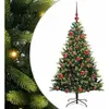 vidaXL Arbre de Noël artificiel à charnières 150 LED Vert 150 cm