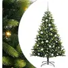 vidaXL Arbre de Noël artificiel à charnières 150 LED Vert 150 cm