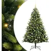 vidaXL Arbre de Noël artificiel à charnières 150 LED Vert 150 cm