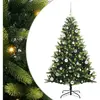 vidaXL Arbre de Noël artificiel à charnières 150 LED Vert 150 cm