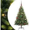 vidaXL Arbre de Noël artificiel à charnières 150 LED Vert 120 cm