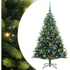 vidaXL Arbre de Noël artificiel à charnières 150 LED Vert 150 cm