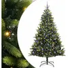 vidaXL Arbre de Noël artificiel à charnières 300 LEDs Vert 180 cm