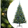 vidaXL Sapin de Noël Artificiel Pliable 300 LEDs Vert 180 cm PVC et PE