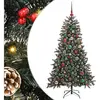 vidaXL Sapin de Noël artificiel avec 150 LED Vert 83.5 x 83.5 x 150 cm