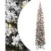 vidaXL Sapin de Noël artificiel Vert 240 cm PVC et acier et plastique