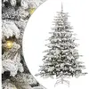 vidaXL Sapin de Noël Artificiel à Branches Articulées Blanc 210 cm