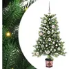 vidaXL Sapin de Noël avec 150 LED avec support Vert 90 cm PE