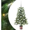 vidaXL Sapin de Noël avec 150 LED avec support Vert 90 cm PE