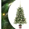 vidaXL Sapin de Noël avec 150 LED avec support Vert 90 cm PE