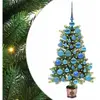 vidaXL Sapin de Noël avec 150 LED avec support Vert 90 cm PE