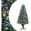 vidaXL Sapin de Noël artificiel Vert 180 cm PVC, Acier et Plastique