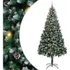 vidaXL Sapin de Noël artificiel Vert 240 cm PVC, Acier et Plastique