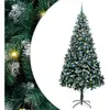 vidaXL Sapin de Noël artificiel Vert 240 cm PVC, Acier et Plastique