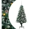 vidaXL Sapin de Noël artificiel Vert 150 cm PVC, Acier et Plastique