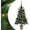 vidaXL Sapin de Noël avec 150 LED avec support Vert 65 cm PE