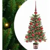 vidaXL Sapin de Noël avec 150 LED avec support Vert 65 cm PE