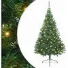 vidaXL Sapin de Noël artificiel pré-éclairé Vert 240 cm PVC