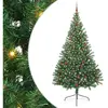 vidaXL Sapin de Noël artificiel pré-éclairé Vert 240 cm PVC