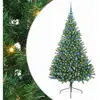 vidaXL Sapin de Noël artificiel pré-éclairé Vert 210 cm PVC