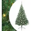 vidaXL Sapin de Noël artificiel pré-éclairé Vert 210 cm PVC
