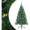 vidaXL Sapin de Noël artificiel pré-éclairé Vert 150 cm PVC