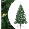 vidaXL Sapin de Noël artificiel pré-éclairé Vert 150 cm PVC