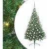 vidaXL Sapin de Noël artificiel pré-éclairé Vert 180 cm PVC