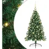 vidaXL Sapin de Noël artificiel pré-éclairé Vert 120 cm PVC