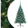 vidaXL Sapin de Noël artificiel pré-éclairé Vert 120 cm PVC